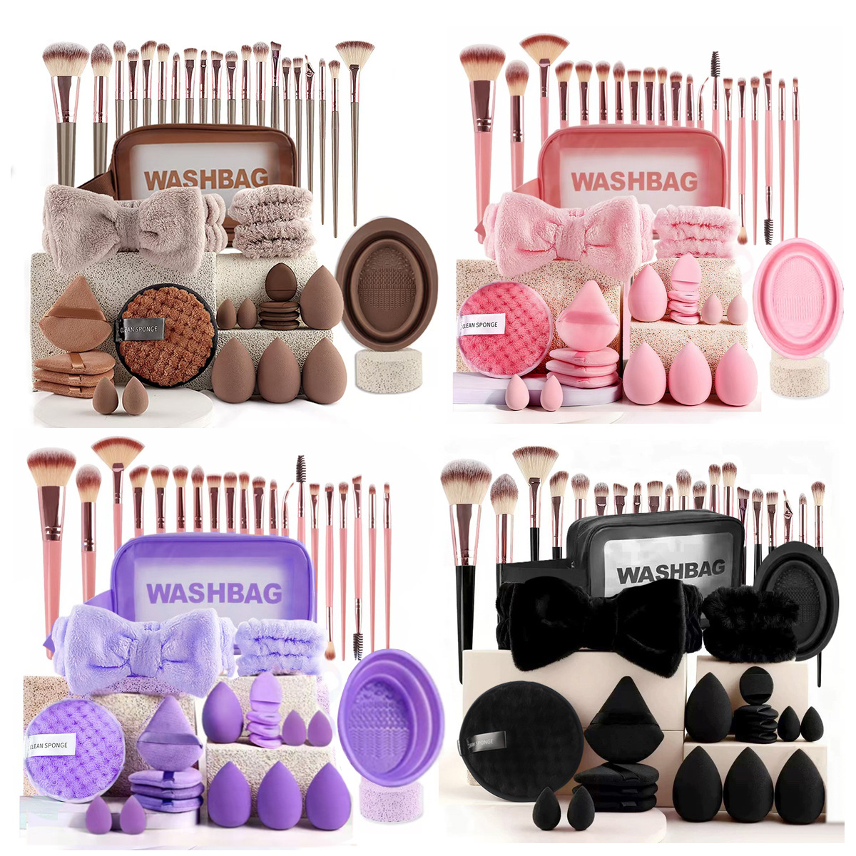 Huevo de belleza grande, embalaje independiente seco y húmedo, sin polvo, huevo de maquillaje, gota de agua, esponja de corte oblicuo, soplo de polvo, huevo de maquillaje