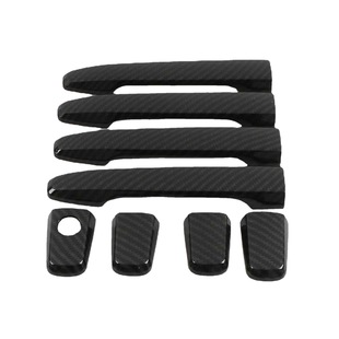 Suitable for Mitsubishi 13-20 Outlander Door Bowl Handle Carbon Fiber Pattern Modified Door Handle Decorative Sticking Strip