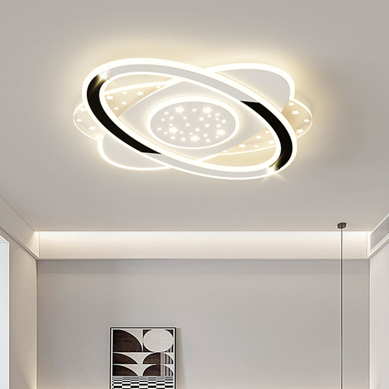 Lámpara de sala de estar de estilo de lujo ligero de estilo italiano, moderna, simple, elegante, atmósfera, estrella creativa, techo vacío, lámpara de techo de alta gama para el hogar 440L