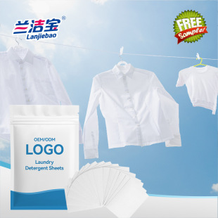 Oemodm Eco-Friendly Laundry Sheets Customized Packaging Free Samples Brand Stain Removal Oem Deodorizing Fresh Scent Laundry Sheets