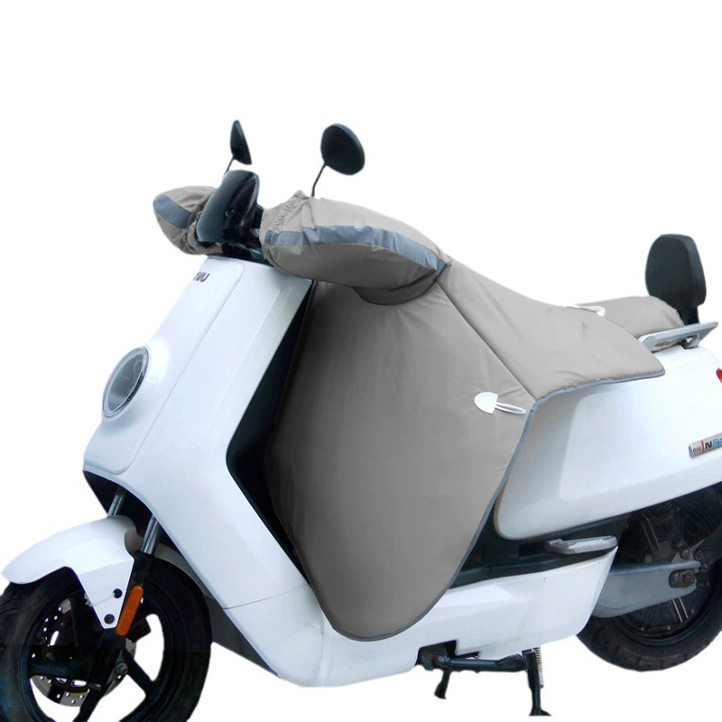 Зимняя накидка на лобовое стекло электромобиля 2023 года с флисовой подкладкой, водонепроницаемая, для электросамокатов и крупных мотоциклов, ветрозащитная, теплая и морозостойкая.