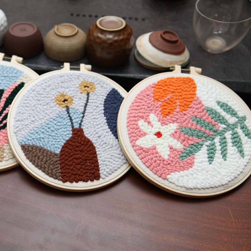 Ruso poke música sello hecho a mano bordado DIY paquete de material bordado herramienta de bricolaje traje de lana pintura Lu bordado poke bordado