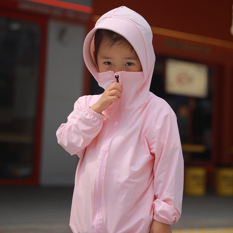 UPF50 + niños de protección solar ropa nylon verano nuevos niños y niñas sombrero ala protección UV piel ropa padre-niño al aire libre