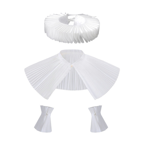  cosplay European and American court literary organ pearl retro sector fake collar shawl studio props