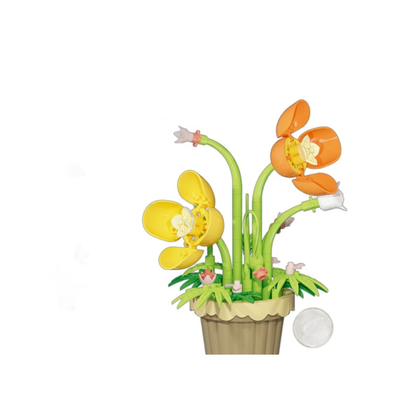 Chaole Chuang Micro Gránulos Pequeños Juguetes Insertado Plástico 7219-7230 Serie de bloques de construcción en macetas de flores