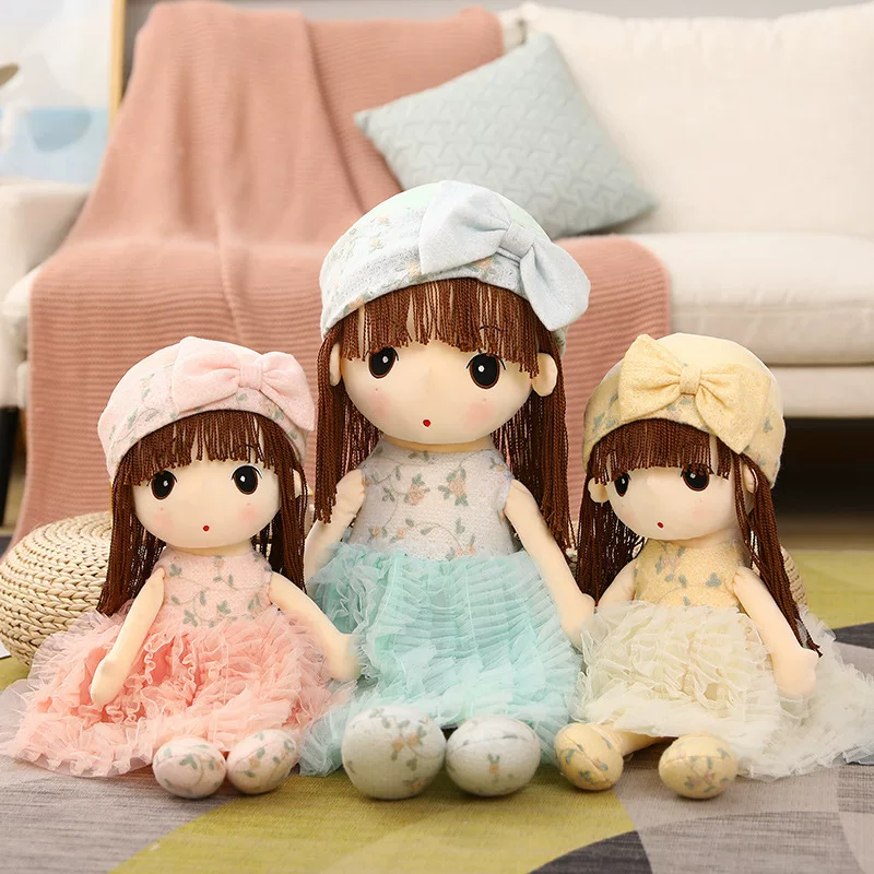 Knitted lace children's doll, Birthday gift
