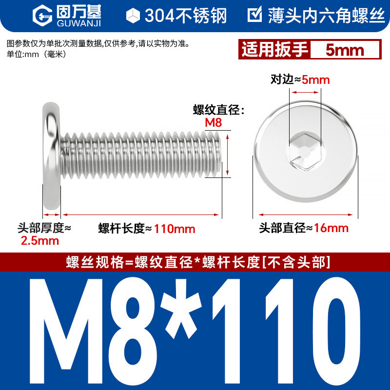 304 M8*110