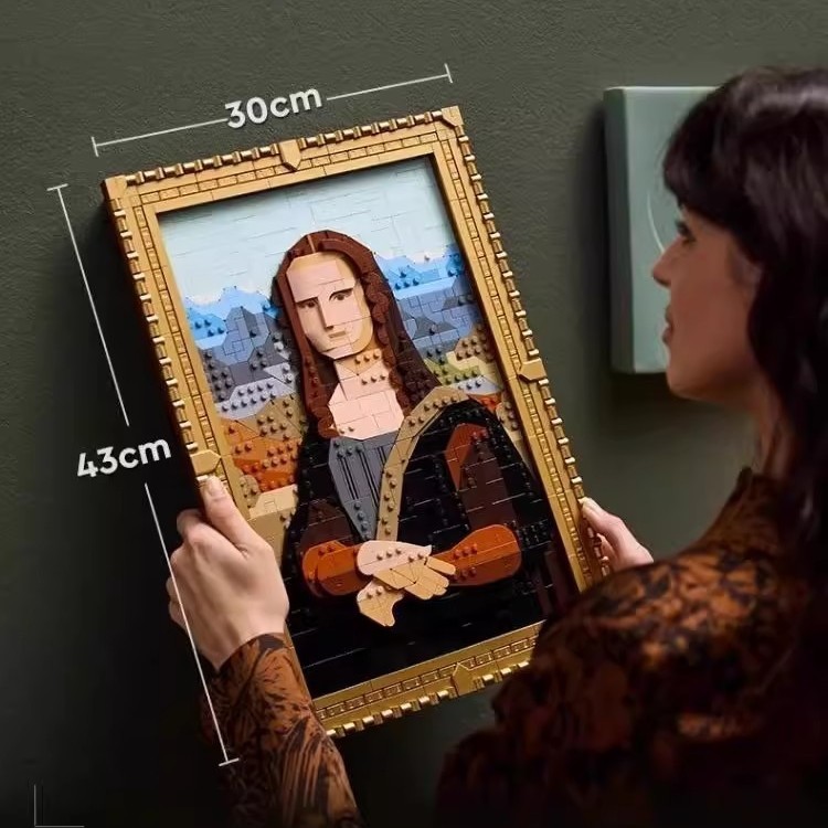 レゴクリエイティブアートシリーズの世界の有名な絵画モナリザの笑顔ピクセルビルディングブロック絵画装飾品と互換性があります。|undefined