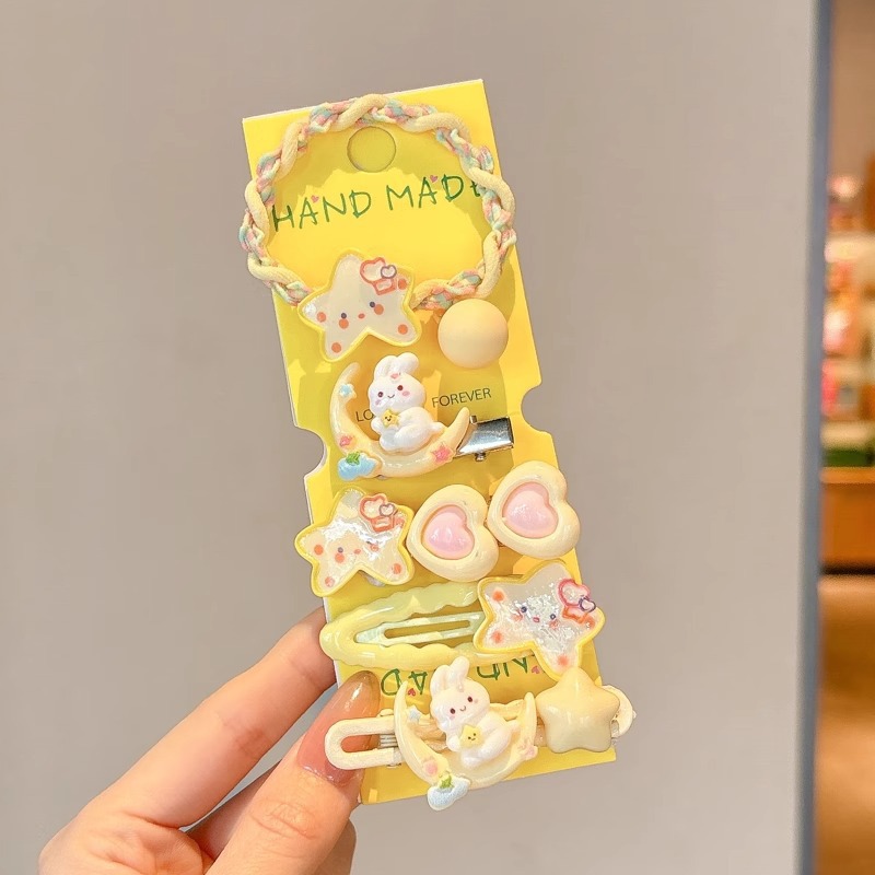 2025 verano pasador de cabello de dopamina colorido lindo frente dulce brocas de cabello rotas no lastimas brocas de cabello adornamientos para el cabello