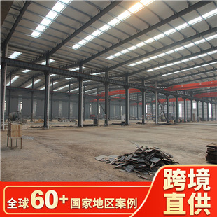 Processing and Export Construction Light Steel Structure Library Warehouse H-Shaped Steel with Crane Steel Structure Library Construction