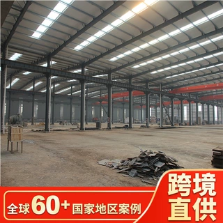 大跨度钢结构厂房 抗震抗风 可按图定制 批发价格