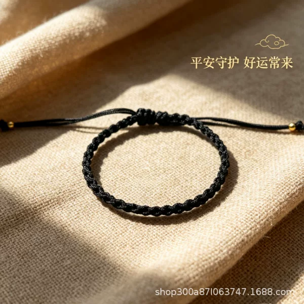 Thin red string bracelet for peace and good luck, simple woven adjustable couple's ins red string for girls' protection