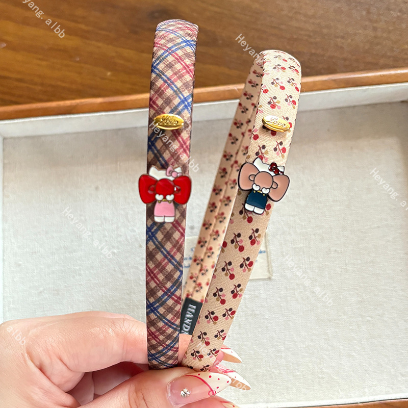 时尚潮流碎花条纹猫咪发箍甜美少女洗脸发束头箍百搭学生发卡发饰|undefined