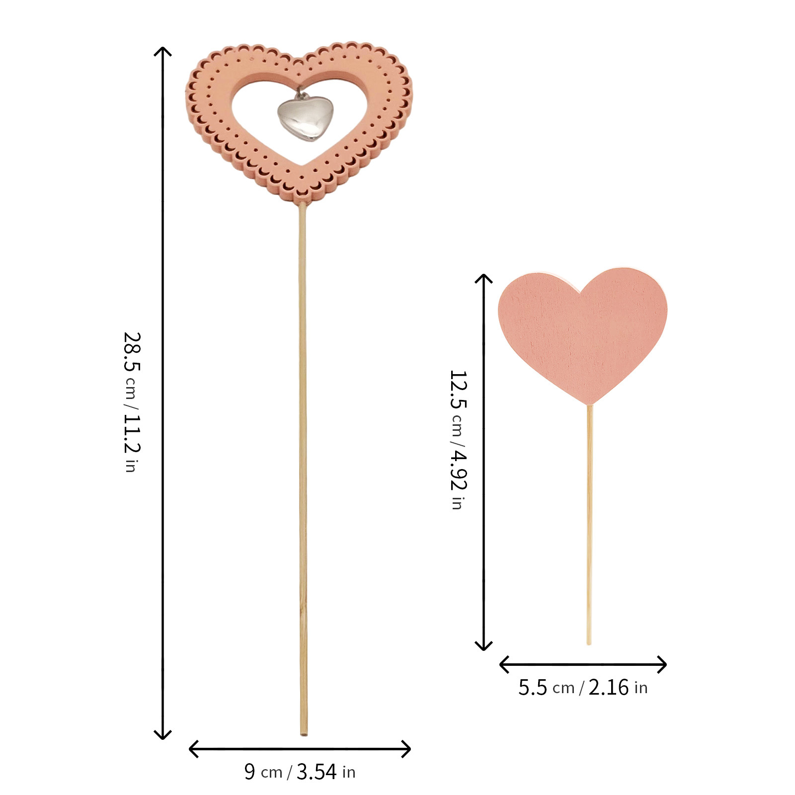 Día de San Valentín Rosa amor artesanía plug-in de amor Bell adornos decoraciones