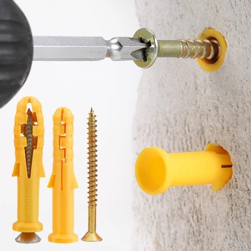 Combination of Yellow Croaker Nylon Plastic Expansion Screws, Stainless Steel Expansion Bolts, and Expansion Nails with diameters of M6/M8/M10