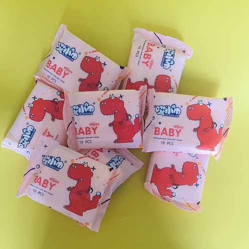 湿巾独立包装 婴儿湿巾手口清洁湿巾纸 一次性便携小包湿纸巾10抽