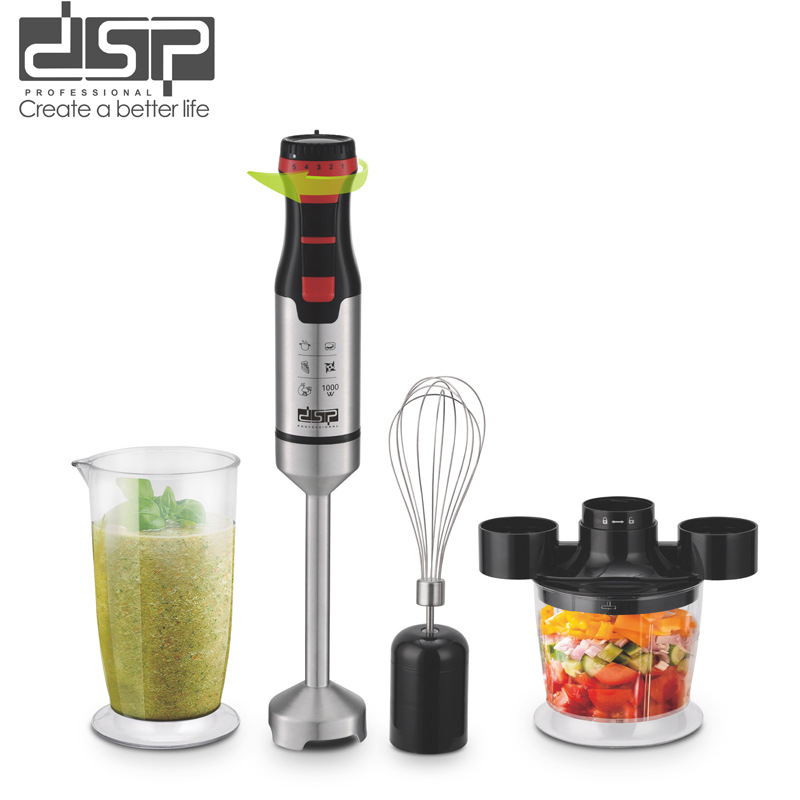 Dsp/Dansong Cooking Stick Baby 4-in-1 Multi-Functional Household Electric Handheld Mixer Egg Juicer Meat Grinder