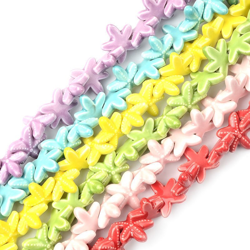 DIY Jewelry Accessories Classification 10 PCS/Package Ceramics Starfish DIY Jewelry Accessories Beads