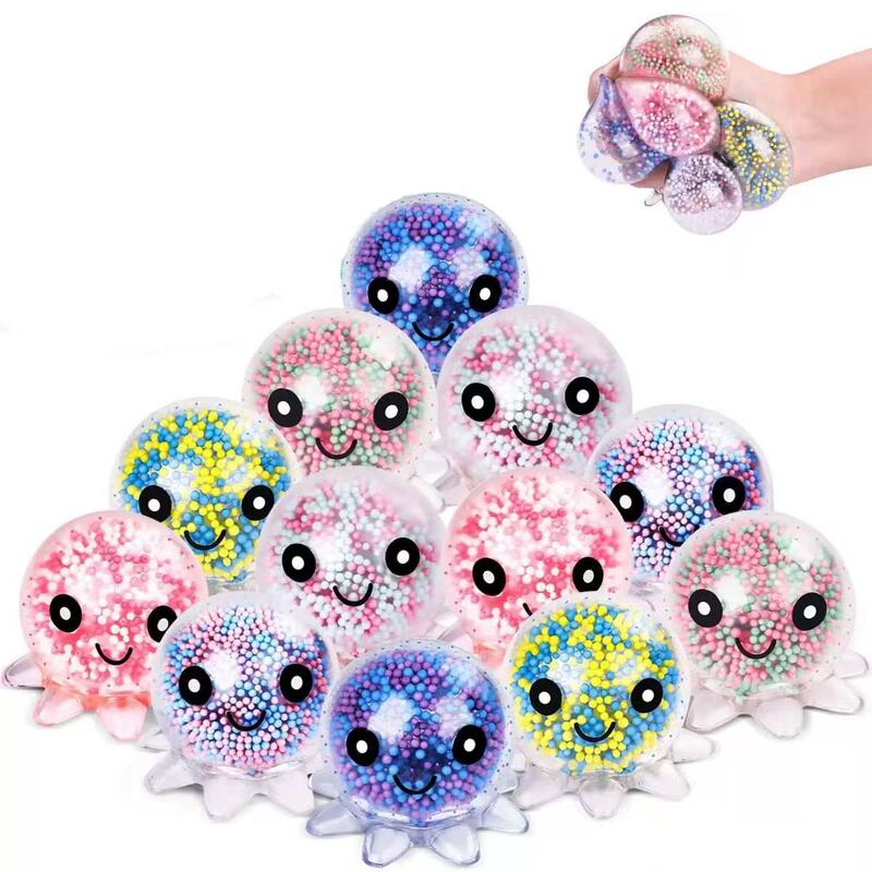 Cross-Border Stress Relief Toy Tpr Eight-Clawed Octopus Foam Octopus Air Ball Stress Relief Squeeze Toy Squeeze Ball