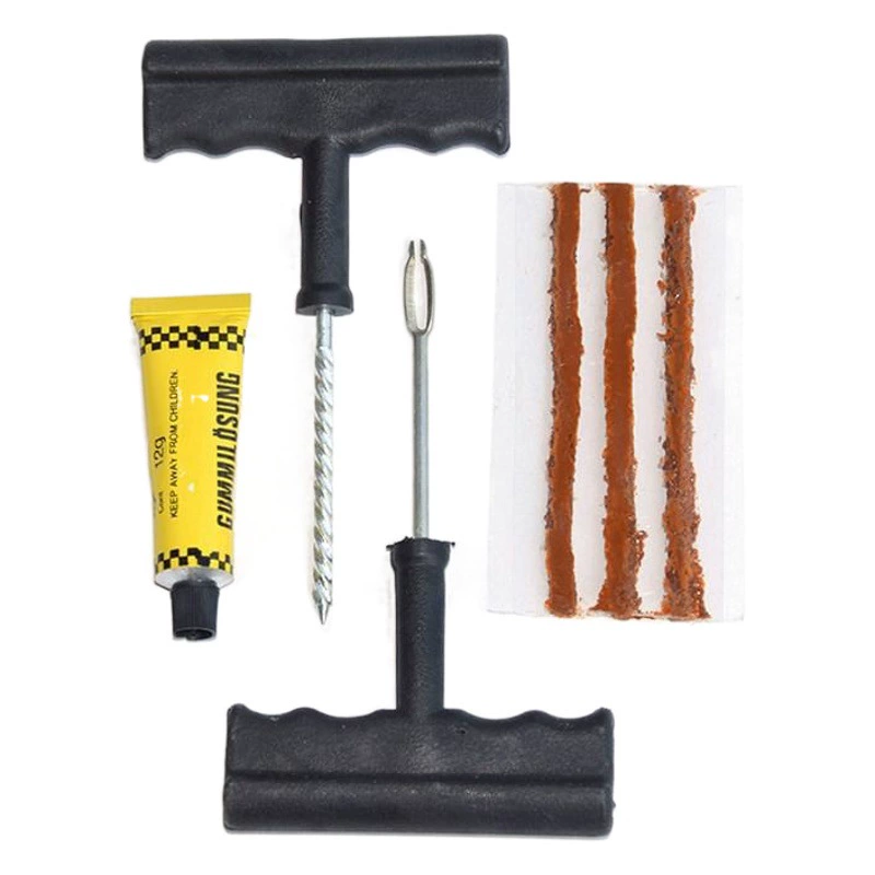 Автомобильные Инструменты для ремонта шин небольшого размера костюм шины мотоцикл быстрый ремонт шин Резиновая полоса Инструменты для ремонта 6 предметов