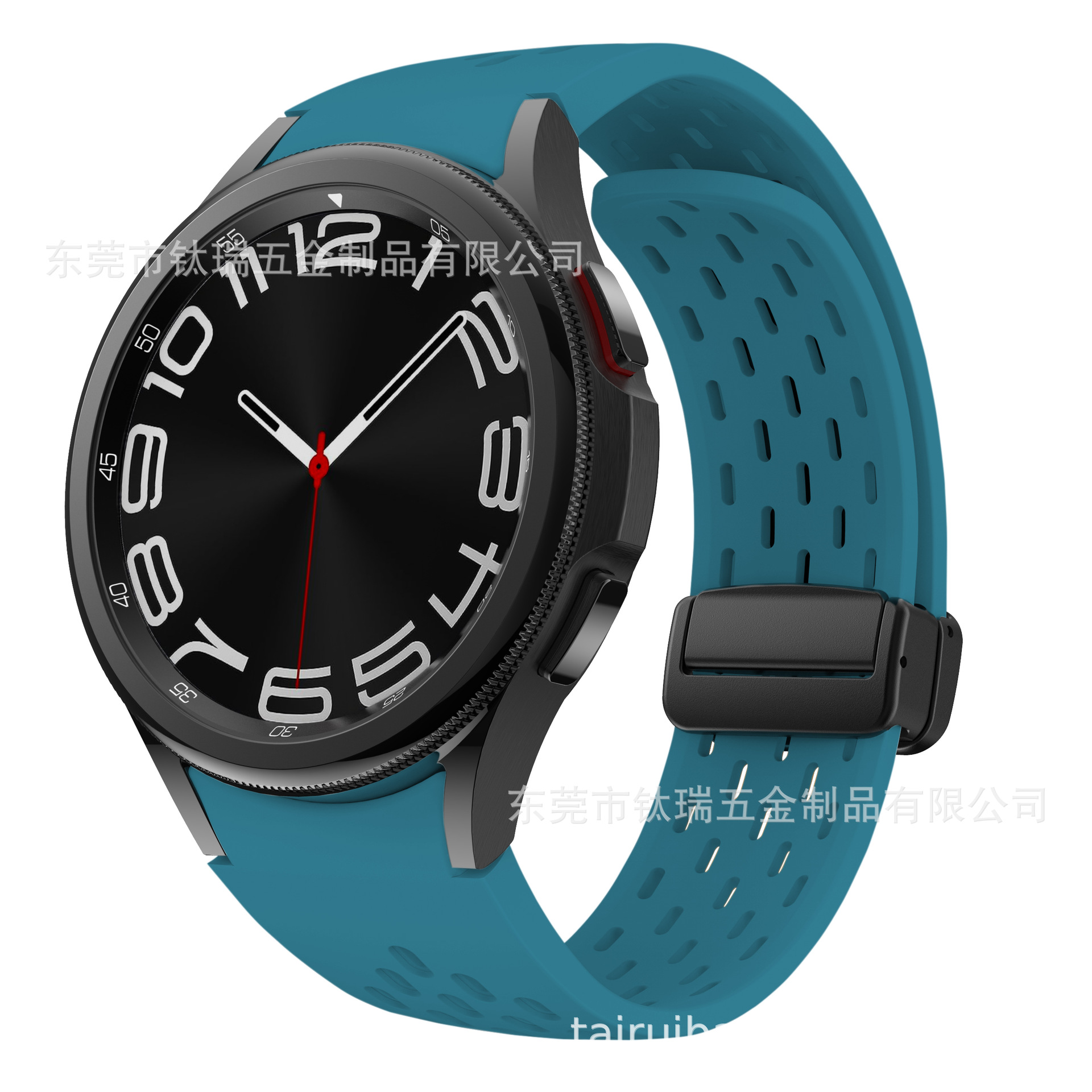 Adecuado para Samsung Galaxy watch6 correa de silicona malla transpirable watch6/5 magnética plegable hebilla Correa