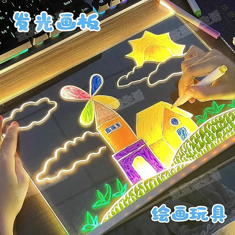 Акриловая светоизлучающая письменная доска Детский день подарок