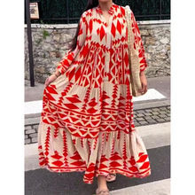 O 37188 Plus size print bohemian dress ����ӡ��������������