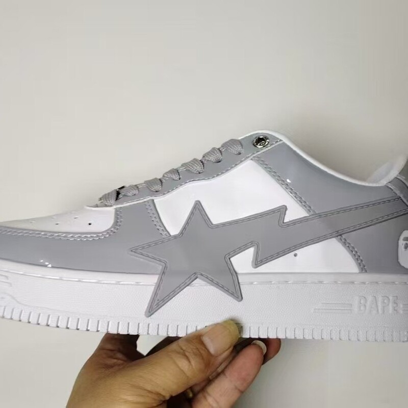 Putian Factory Direct Sale Bapesta Full Series Patent Leather Thick-Soled Height-Increasing Air Force Ape Head Collaboration Unisex Shoes