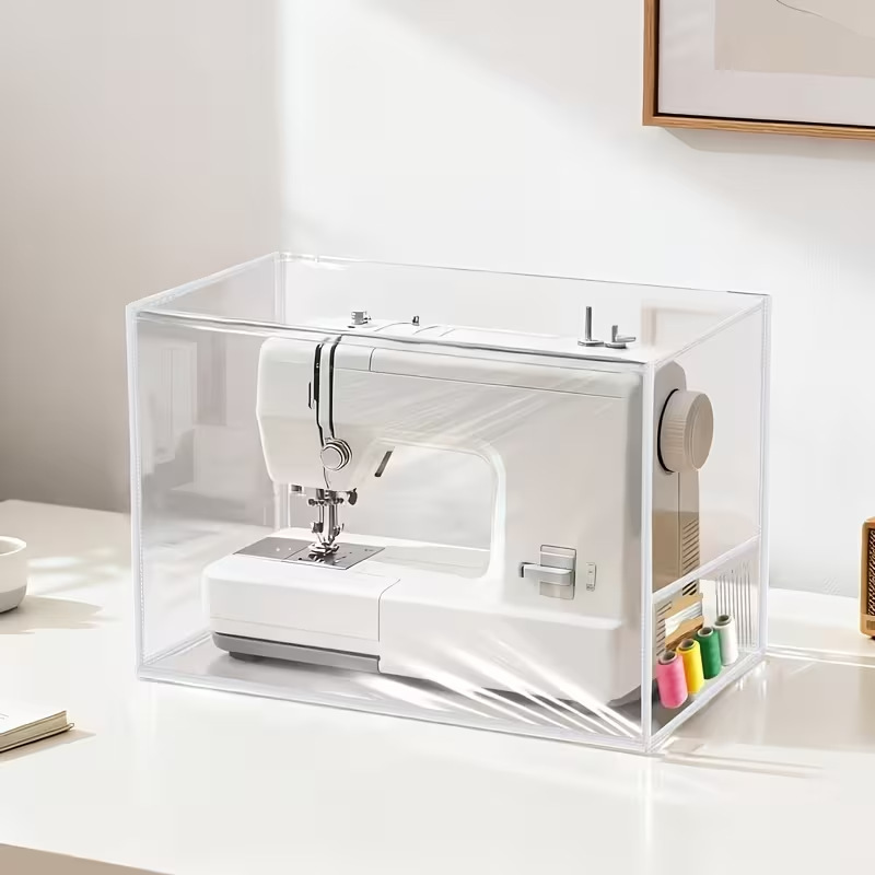 Cross-border transparent sewing machine dust cover, foldable and storable sewing machine cover, dust cover, sewing equipment storage bag