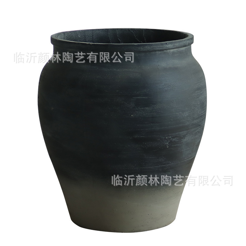 Flores de cemento retro alto estómago gran piso ventilado sala de estar hotel vestíbulo verde decoración maceta fuerte y duradera