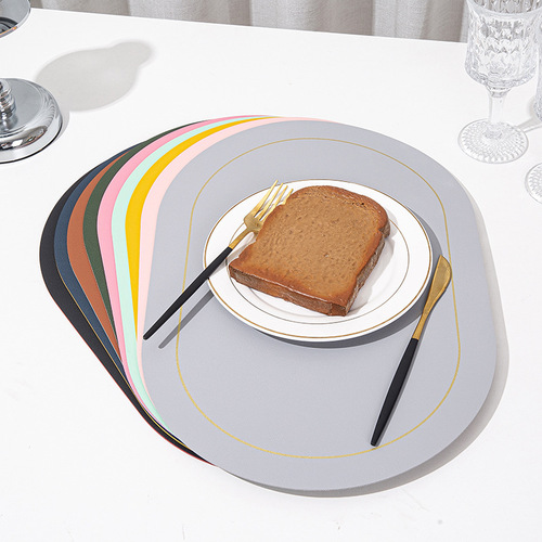 European and American placemats, decorative mats, leather Western placemats, waterproof and oil-proof plate and bowl mats, coasters, table mats, thermal insulation mats