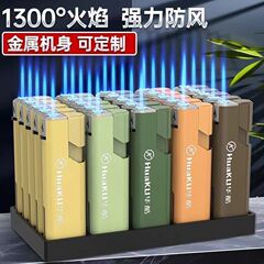 新型直噴防風インフレータブルライター、青い炎、厚みがあり、安価で、防爆で耐久性があります。