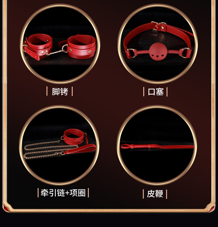 SM Bondage Kit with Nipple Clamps, Handcuffs and Oral Ball for Couples — detail image 23