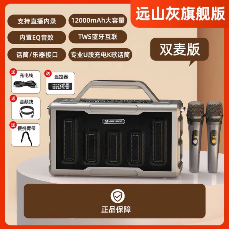 音楽の伝奇的なハイパワーのk歌の屋外のbluetoothのスピーカーの広場のダンスは携帯の移動の音響の双麦の生放送のスピーカーを持ちます。|undefined