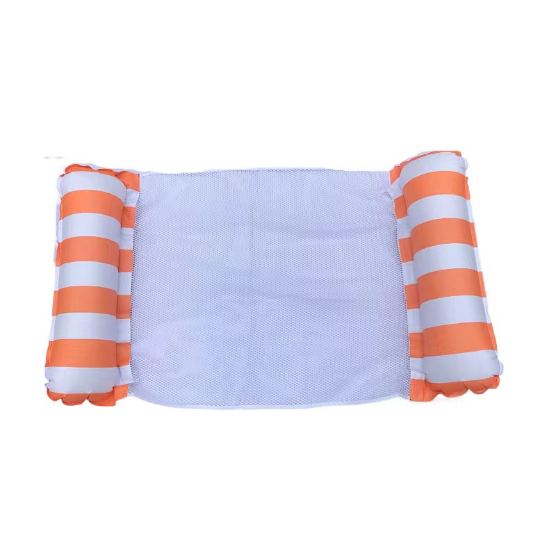 Water Inflatable Floating Row Back Clip Net Stripe Inflatable Floating Row Hanging Net Floating Bed Swimming Supplies Water Recliner Wholesale