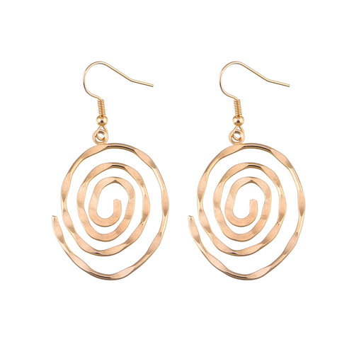 European and American cross-border jewelry, fashionable and creative hollow round vortex earrings for women, Amazon trendy earrings