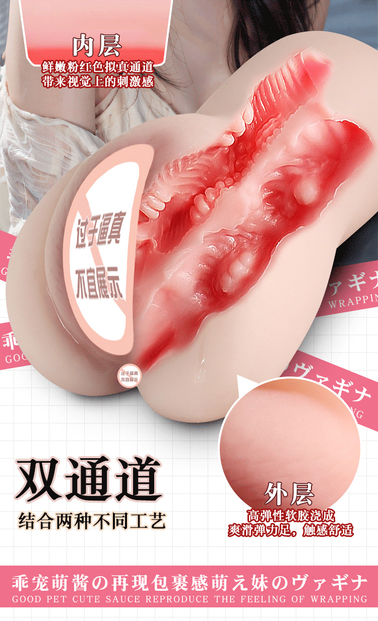 Jiuai Male Masturbation Cup TPE Inverted Vaginal Buttocks Manual Adult Toy — detail image 7