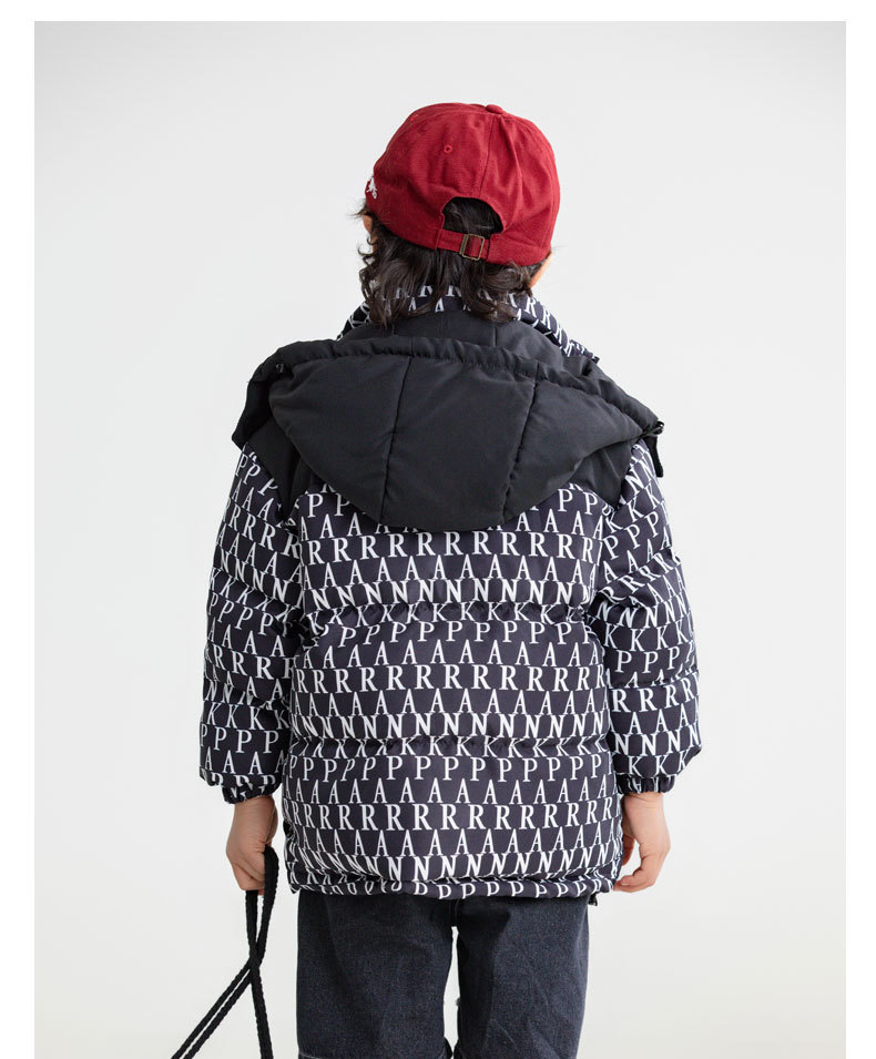 2023. aasta uus laste lühike, keskmise kuni suure suurusega poiste ja tüdrukute talvemantel valge pardiudusulgedega_voghion.com