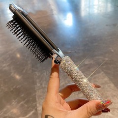 ミニポータブル折りたたみ式コーム、高級ダイヤモンド付きエアクッションコーム、軽量高級、高画質、越境貿易で人気、工場直販
