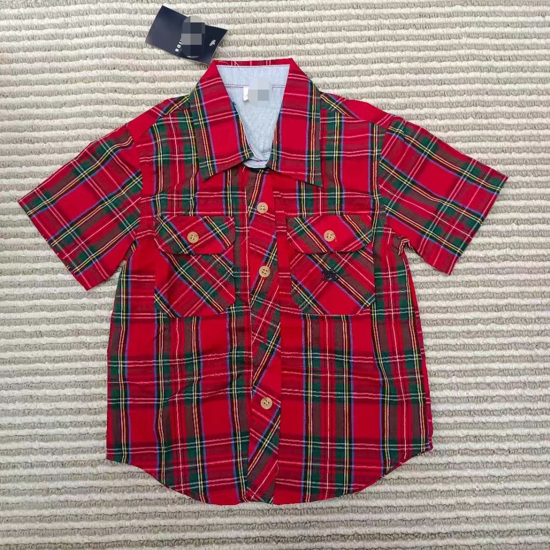 Camisa para niños Corea del Sur camisa de marca para niños y niñas Ropa original para niños de moda camisa de manga corta para niños al por mayor