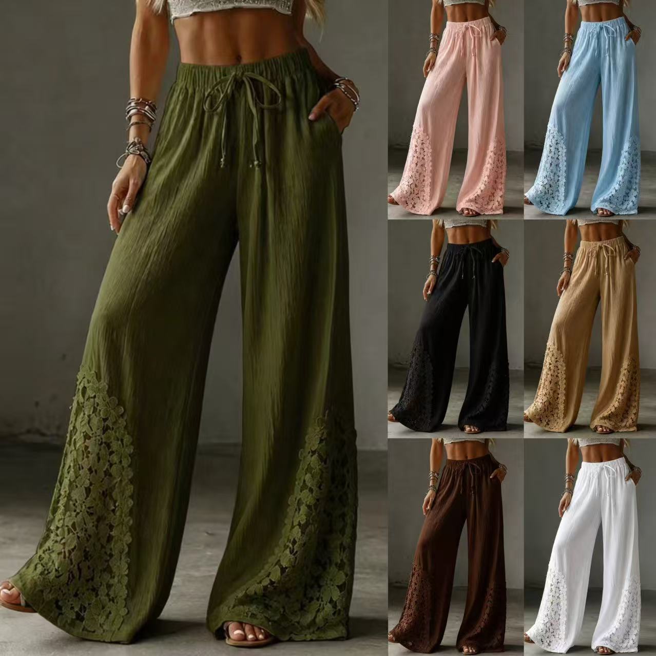 European And American Cross-border Summer New Women's Pants, Solid...