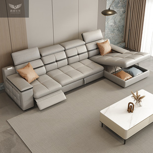 Multifunctional Light Luxury Remote Control Sofa Bed Voice Controlled Electric Multifunctional First Class Sofa Electric Space Capsule Living Room