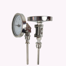 万向型不锈钢工业双金属温度计WSS-481管道温度计锅炉高温蒸汽