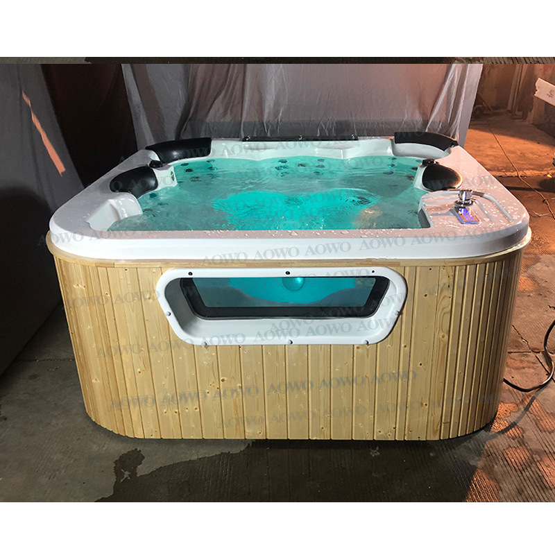 Flor al aire libre masaje bañera spa baño acrílico surf spa bañera 5-6 personas bañera
