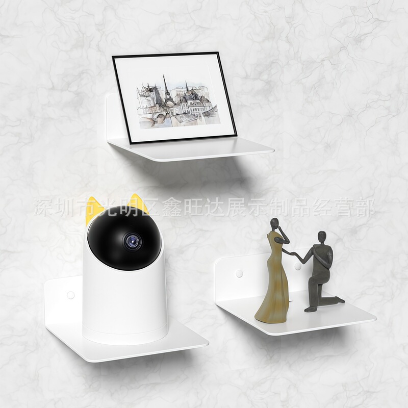 Floating Shelf for Baby Monitor in Living Room, Small Statue Photo Frame Clock Wall Shelf in Bedroom, Wall Shelf for Shower Gel in Bathroom