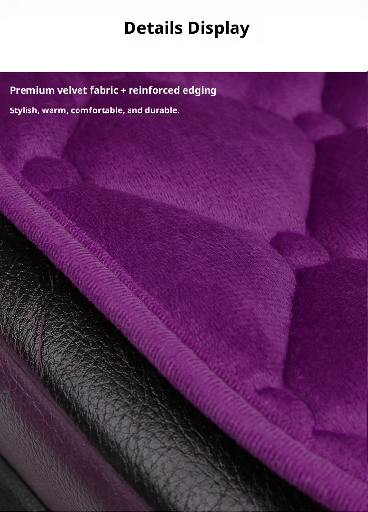 Plush Seat Cushion Half-Pack Seat Cover Velvet Seat Cushion Winter Seat Cover Small Three-Piece Cross-Border E-Commerce Car Seat Cushion