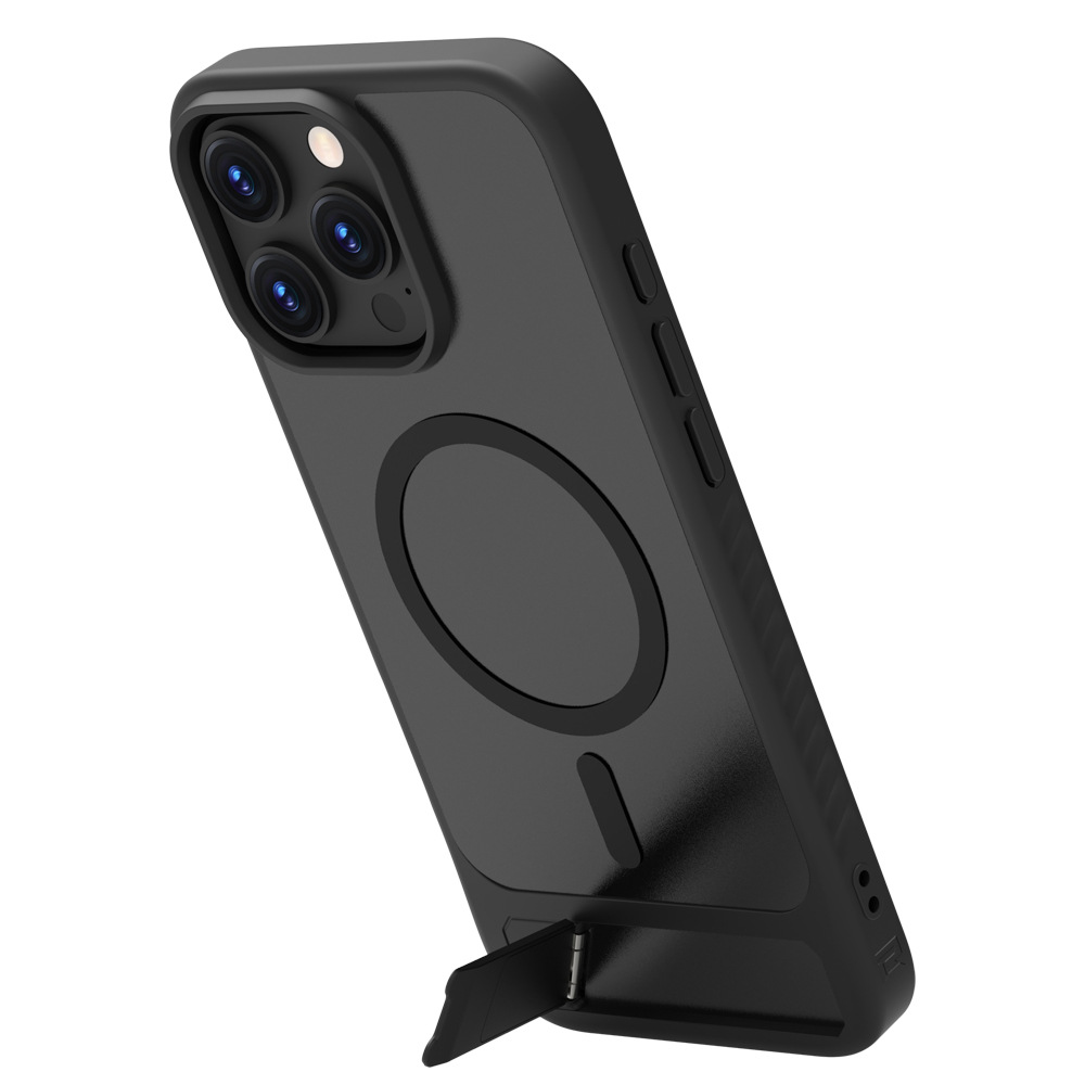 Fujero de pivote para iPhone16 Pro Max, caso de teléfono móvil, caso de succión magnética de piel, caso de soporte 15 Pro