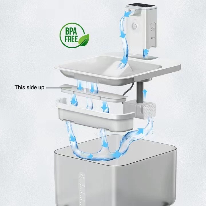 Dispensador de agua para mascotas elemento de filtro dispensador de agua de gato filtro de algodón gato y perro inalámbrico bucle automático desenchufado alimentador de agua filtro