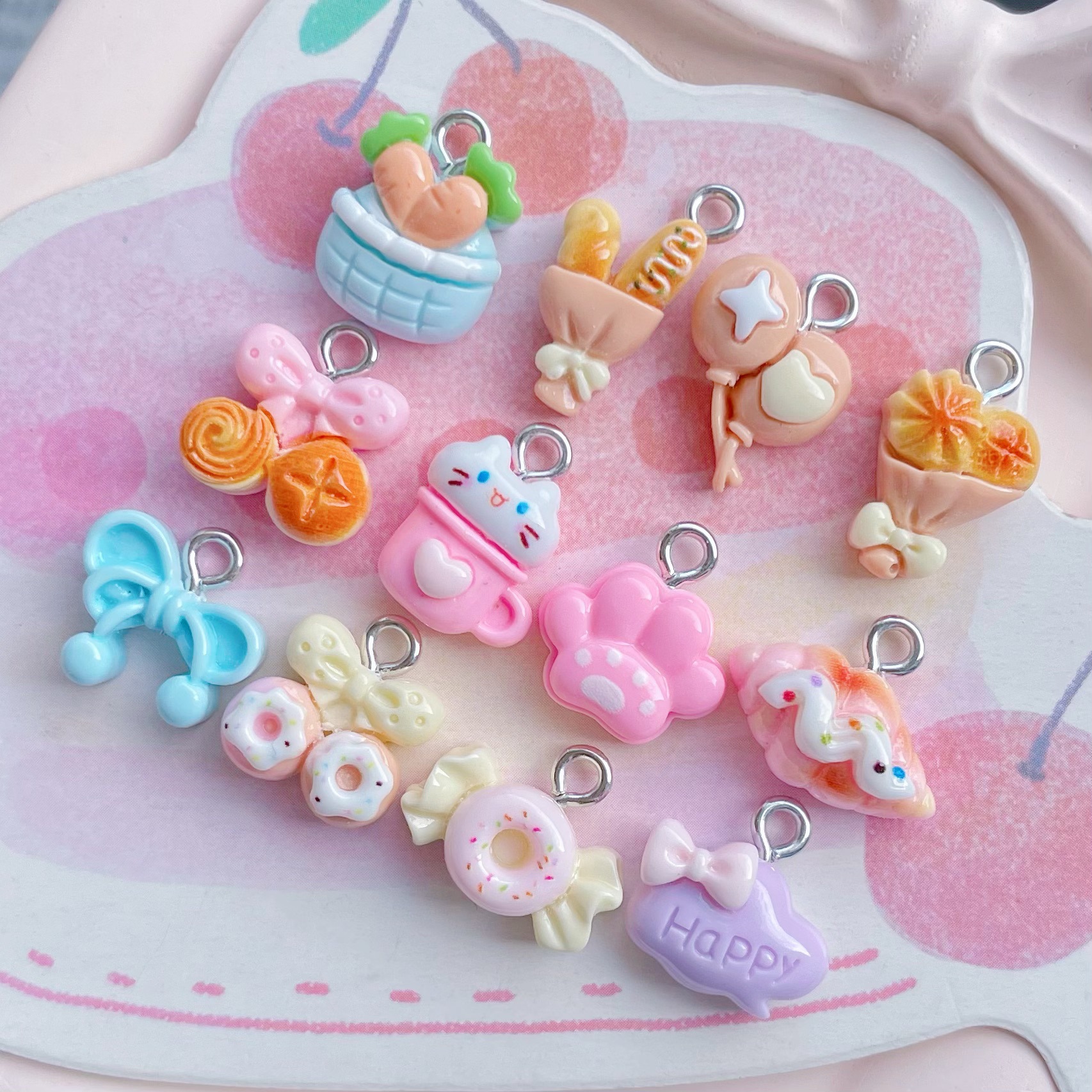 3g Weight Pendant Jewelry Making Type 12 * 14mm Jewelry Making Size DIY Jewelry Accessories Classification 1 Piece Quantity Resin Material Cartoon, Fruit, Donuts Pattern All Seasons Season Polished Finish Cute Style 1 Piece 12 * 14mm Resin Cartoon Fruit Donuts Polished Pendant DIY Jewelry Accessories 15
