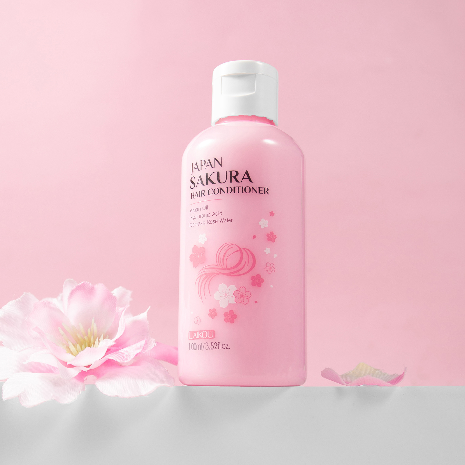 Cross-border LAIKOU Cherry Blossom Conditioner 100ml, Smooth Hair, Moisturize split ends, factory in stock wholesale undefined